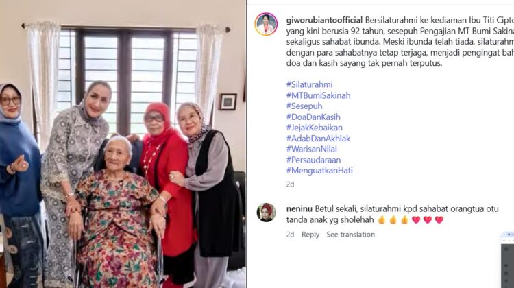 Menjaga Silaturahmi, Dr. Ir. Giwo Rubianto Wiyogo Kunjungi Sesepuh Pengajian MT Bumi Sakinah