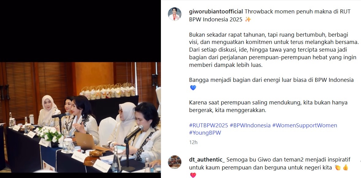 Refleksi RUT BPW Indonesia 2025: Saat Perempuan Saling Mendukung, Kita Menggerakkan Perubahan