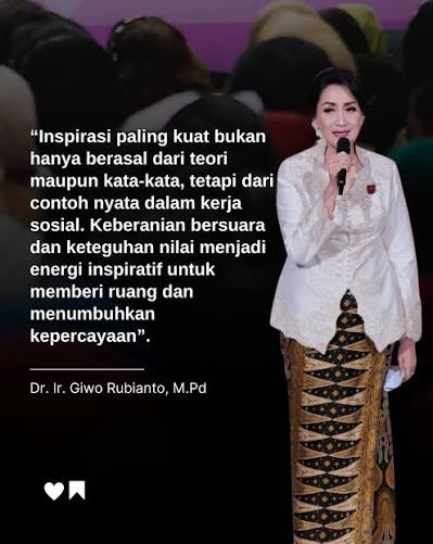 Giwo Rubianto Wiyogo menyampaikan pidato inspiratif